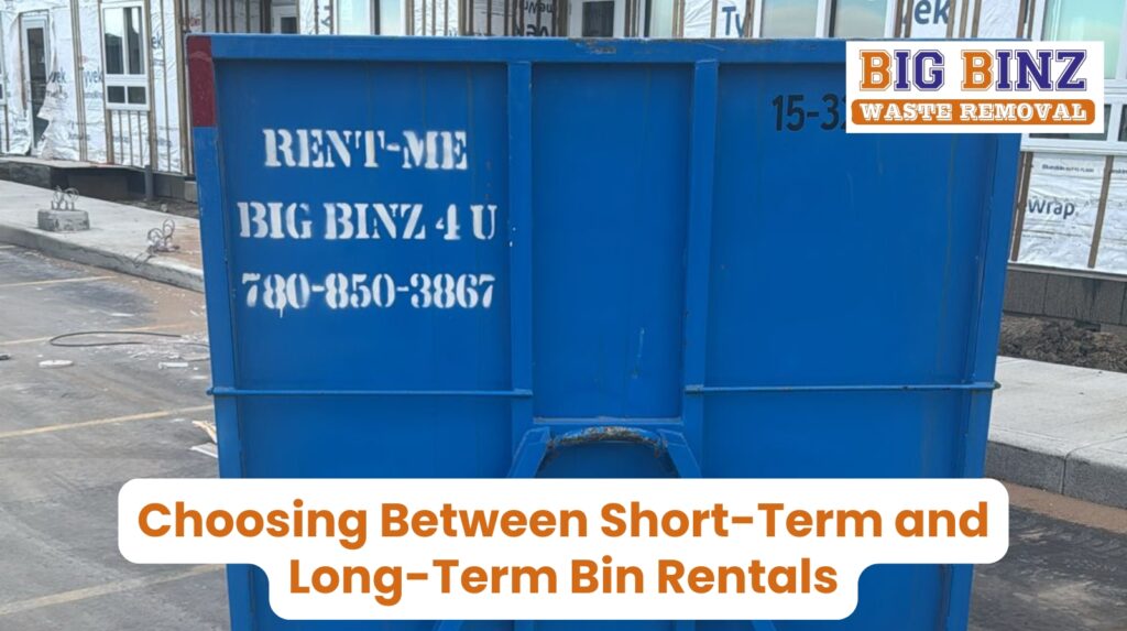 bin rentals Edmonton for construction and renovation projects