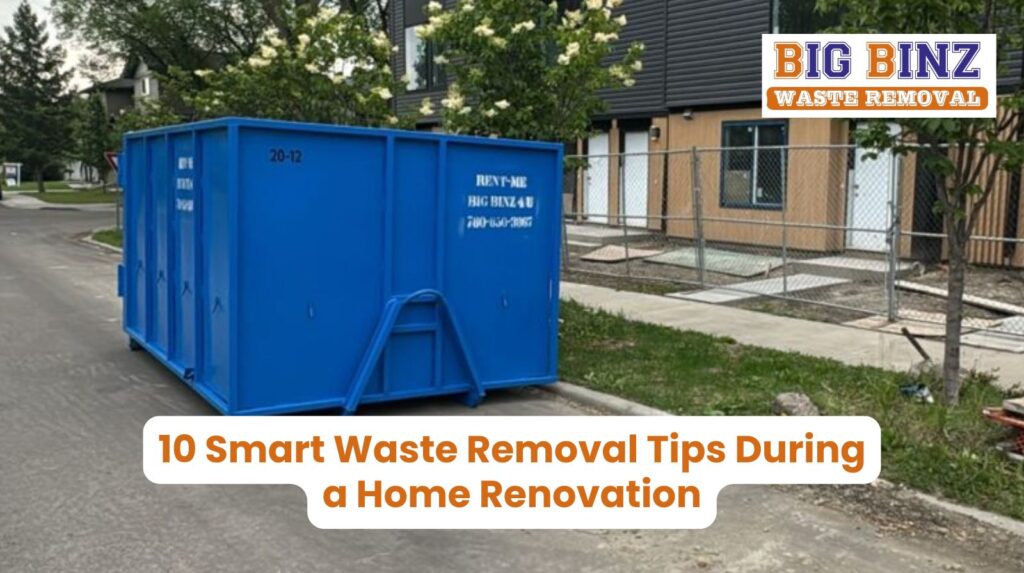 home renovation waste removal bin rental service in Edmonton