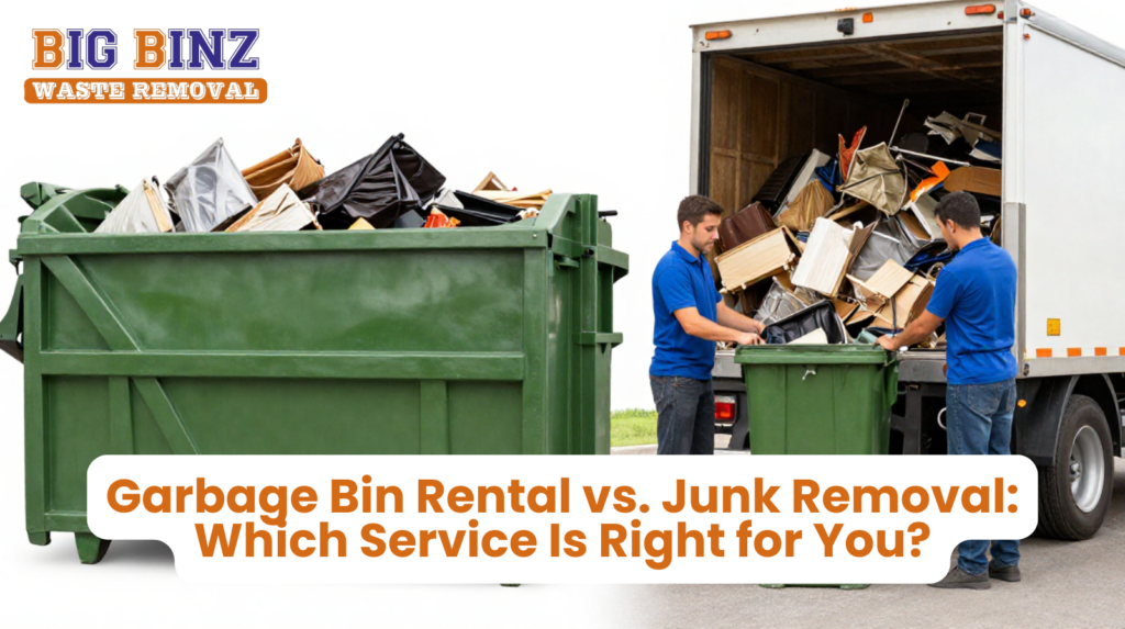 Garbage bin rental and junk removal services in Edmonton for residential and commercial waste disposal projects