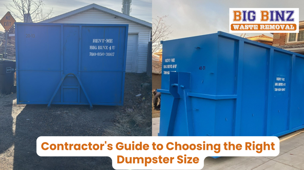 Dumpster Sizes Edmonton